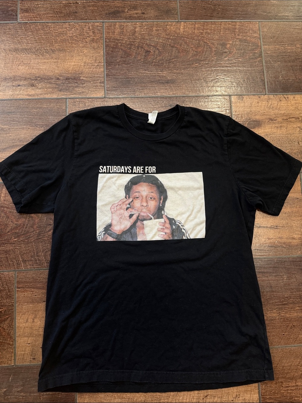 Bella Canvas Black Short-Sleeve Lil Wayne graphic tee
